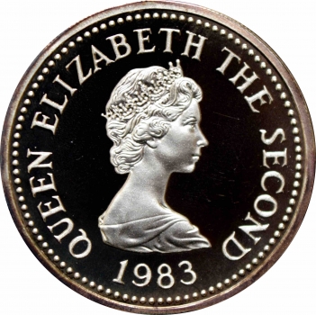 Джерси 10 пенсов 1983 г., PROOF, "Щит прихода Сент-Хельер"