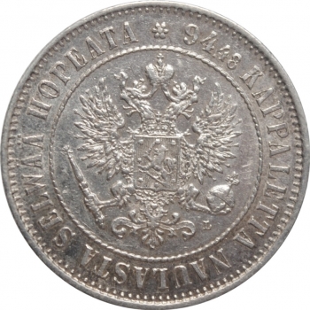 Финляндия 1 марка 1908 г. L, AU, "Император Николай II (1894 - 1917)"