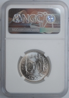 Финляндия  200 марок 1959 г. S, NGC MS66, "Финляндская Республика (Suomi) (1918 - 1962)"